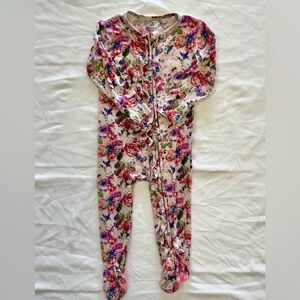 Posh Peanut Floral Butterfly Long Sleeve‎ Romper